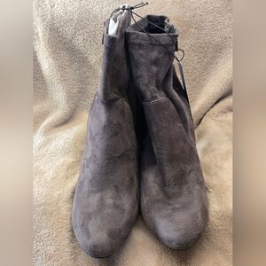 A New Day, Women's Suede Ankle Booties in Chocolate Brown